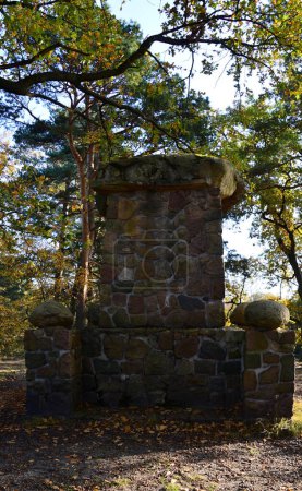 Monument in the Heath Tietlinger Heide, Walsrode, Lower Saxony