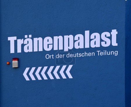 Sign Trnenpalast in the Neighborhood Mitte in Berlin, the Capital City of Germany