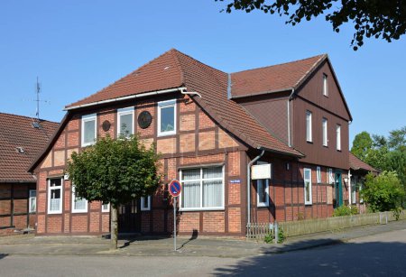 Historical Building in the Village Ahlden at the River Aller, Lower Saxony