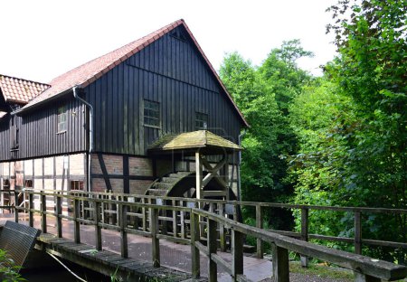 Historical Water Mill at the River Warnau, Cordingen, Lower Saxony
