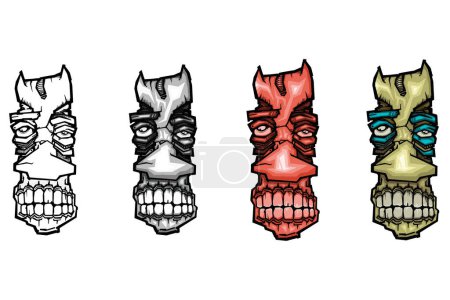 set of faces. vector illustration.