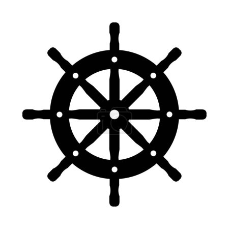 Illustration for Ship Wheel vector design for metal wall art - Royalty Free Image