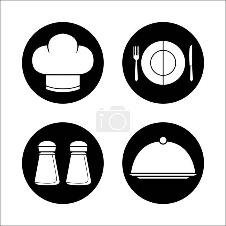 Illustration for Kitchen flavour set for wall decor - Royalty Free Image