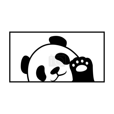 Illustration for Panda face design for metal cutting - Royalty Free Image