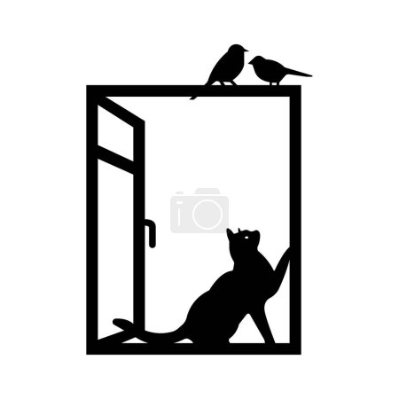 Illustration for Cat illustration for metal wall art - Royalty Free Image