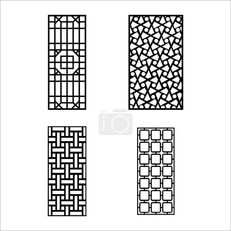 Illustration for Screen wall pattern panel for laser cut - Royalty Free Image
