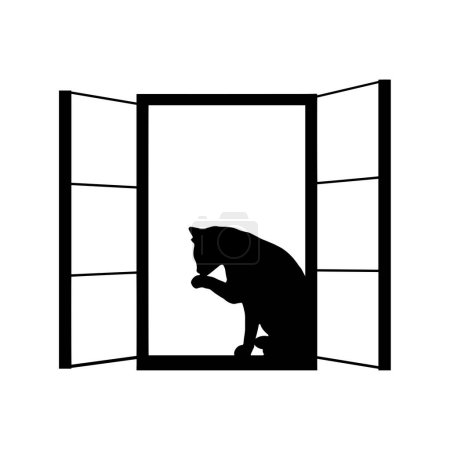 Illustration for Cat illustration for metal wall art - Royalty Free Image