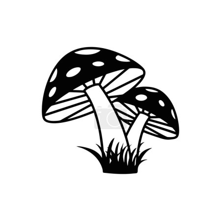 Illustration for Mushroom design vector for lasercutting - Royalty Free Image