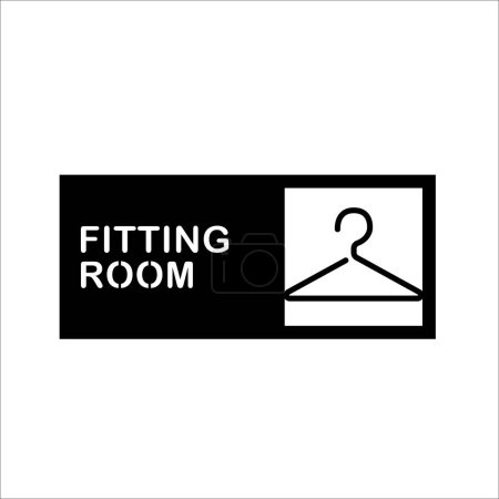 Illustration for Fitting room sign vector for lasercutting - Royalty Free Image