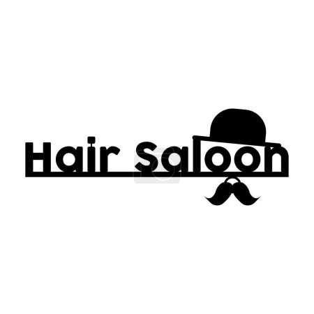 Illustration for Hair saloon design for wall decoration - Royalty Free Image