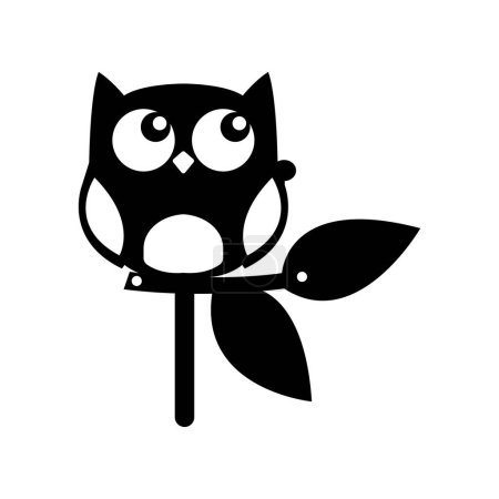 Illustration for Owl design vector for lasercutting - Royalty Free Image