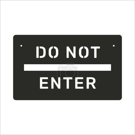 Illustration for Do not enter sign for engraving - Royalty Free Image