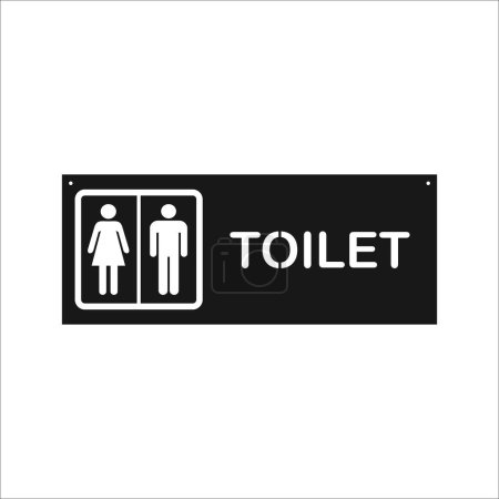 Illustration for Toilet sign vector for engraving - Royalty Free Image