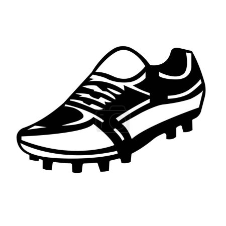 Illustration for Football shoes sillhoutte design - Royalty Free Image