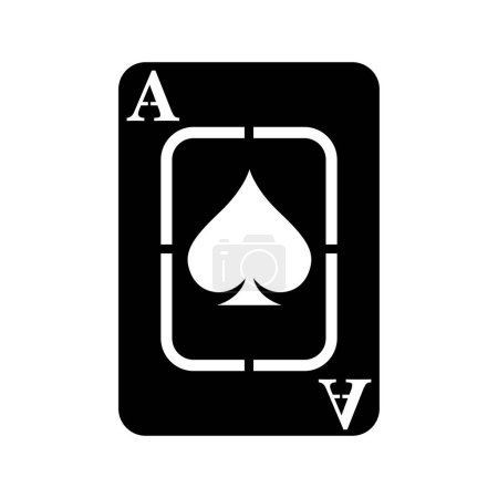 Illustration for Ace of spade design for wall decor - Royalty Free Image
