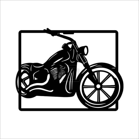 Illustration for Retro motorcycle design for metal wall art - Royalty Free Image