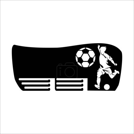 Illustration for Silhoutte of soccer player - Royalty Free Image