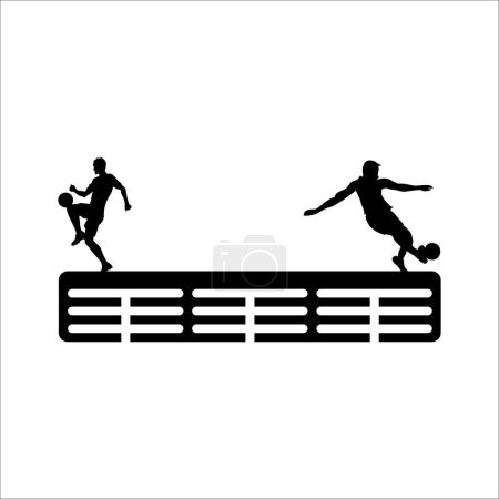 Illustration for Silhoutte of football player - Royalty Free Image