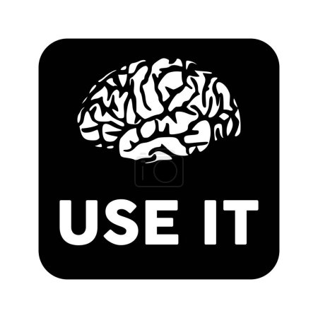 Illustration for Use it brain panel for wall decor - Royalty Free Image