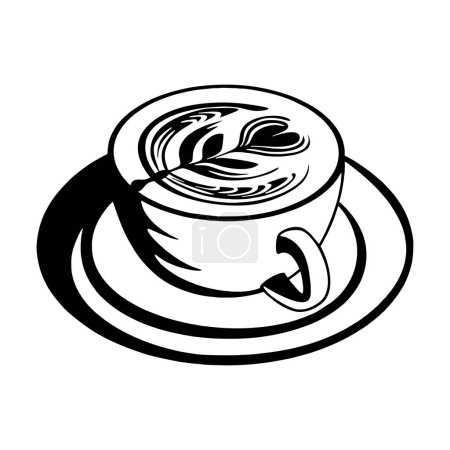 Illustration for Cappuccino icon for wall decor - Royalty Free Image
