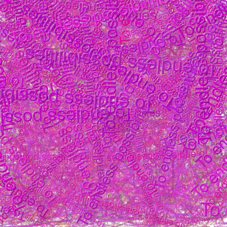 Photo for Confetti words To endless possibilities bright CeriseElectric Violet - Royalty Free Image