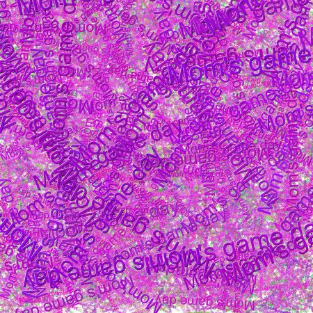 Photo for Confetti words Moms game day bright Electric VioletHeliotrope - Royalty Free Image