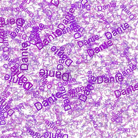 Téléchargez les photos : Mots confettis Dante Electric VioletHeliotrope - en image libre de droit