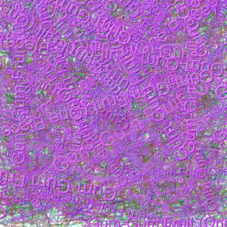 Téléchargez les photos : Confettis mots GumGum Fruit une pièce VioletMalachite électrique - en image libre de droit