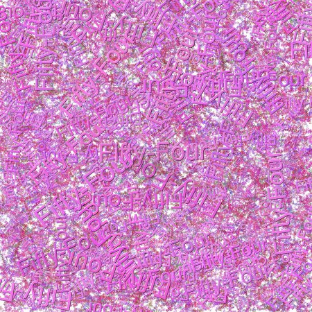 Téléchargez les photos : Mots confettis FiftyFour lumineux VioletHeliotrope électrique - en image libre de droit