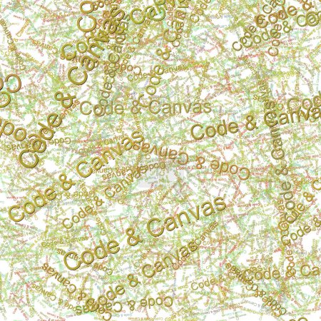 Photo for Confetti words Code  Canvas dark CeleryAtlantis - Royalty Free Image