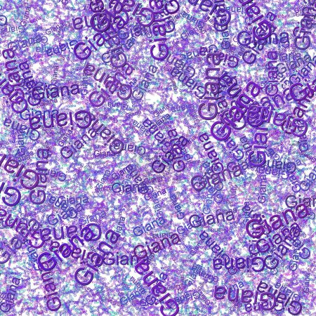 Foto de Confetti palabras Giana brillante Violeta eléctricaCorazón púrpura - Imagen libre de derechos