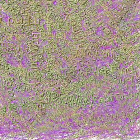 Foto de Confetti palabras Encuentro su falta de fe perturbador brillante eléctrica violeta púrpura corazón - Imagen libre de derechos