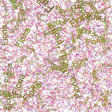 Photo for Confetti words Fiona  Purple HeartCerise - Royalty Free Image