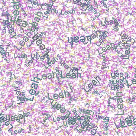 Photo for Confetti words Leah  Electric VioletHeliotrope - Royalty Free Image