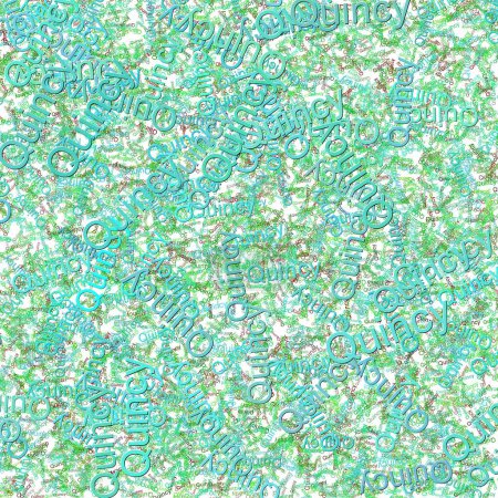 Téléchargez les photos : Mots confettis Quincy MalachiteTurquoise - en image libre de droit