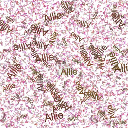 Photo for Confetti words Allie  CrimsonRed Ribbon - Royalty Free Image