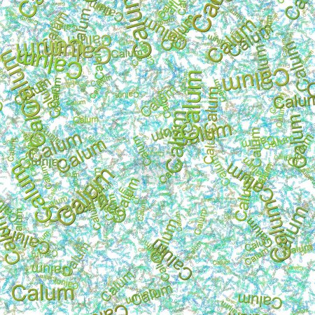Photo for Confetti words Calum  BlueBright Turquoise - Royalty Free Image