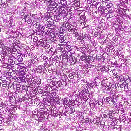 Photo for Confetti words Hayley bright Electric VioletShocking Pink - Royalty Free Image