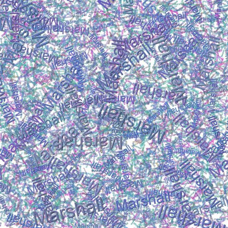 Photo for Confetti words Marshall  Electric VioletDanube - Royalty Free Image