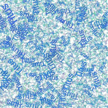 Photo for Confetti words Titus bright ShamrockDodger Blue - Royalty Free Image