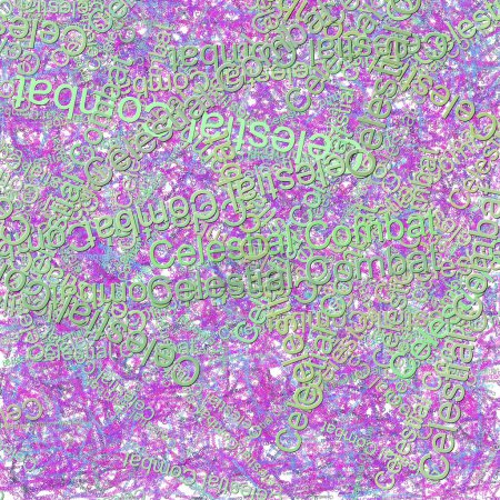 Photo for Confetti words Celestial Combat  Electric VioletHeliotrope - Royalty Free Image