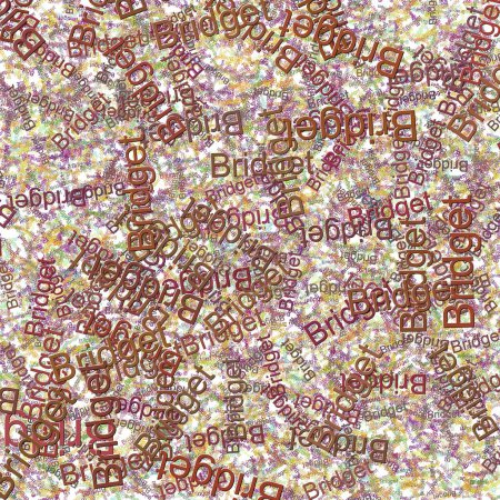 Téléchargez les photos : Mots confettis Bridget lumineux DiscoSeance - en image libre de droit