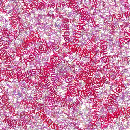 Photo for Confetti words Ashley bright Red VioletSeance - Royalty Free Image