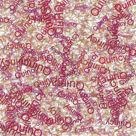 Photo for Confetti words Quincy bright Burnt SiennaRed Damask - Royalty Free Image