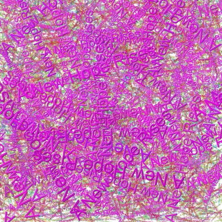 Téléchargez les photos : Confettis mots Un nouvel espoir surgit VioletConifer rouge - en image libre de droit