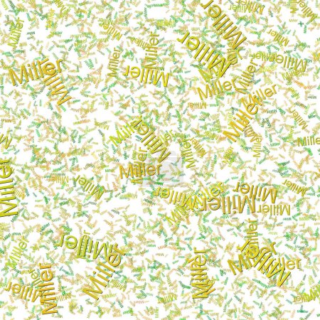 Photo for Confetti words Miller  Earls GreenOld Gold - Royalty Free Image