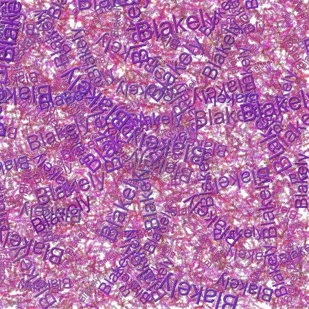 Photo for Confetti words Blakely bright CeriseElectric Violet - Royalty Free Image