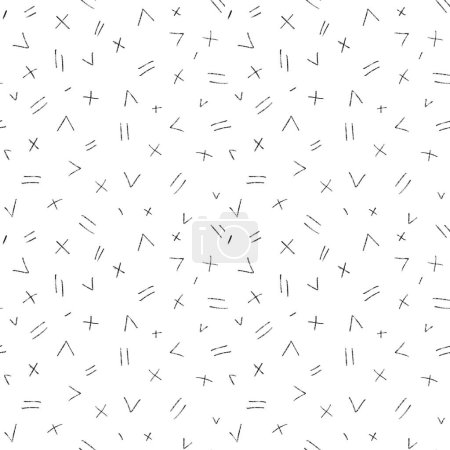 Photo for Abstract scribble minimal cute seamless pattern. A digital illustration. Hand drawn texture and isolated. For to use in design, fabrics, prints, textile, cards, invitations, banners, coupons, voucher - Royalty Free Image