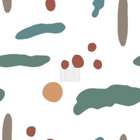 Photo for Sea lake flat simple abstract seamless minimal pattern. A digital illustration. Hand drawn texture and isolated. For to use in design, fabrics, prints, textile, cards, invitations, banners, coupons. - Royalty Free Image