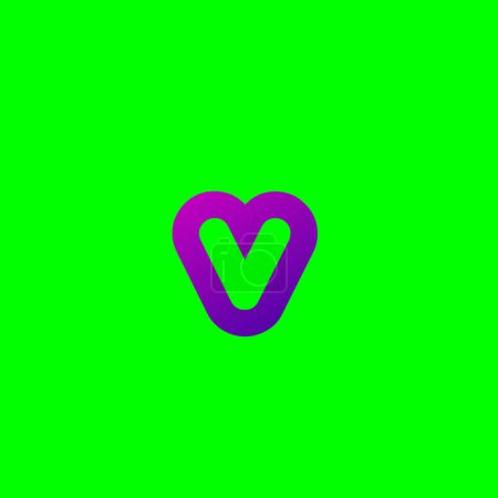 Téléchargez les photos : Hibiscus logo violet fond vert - en image libre de droit